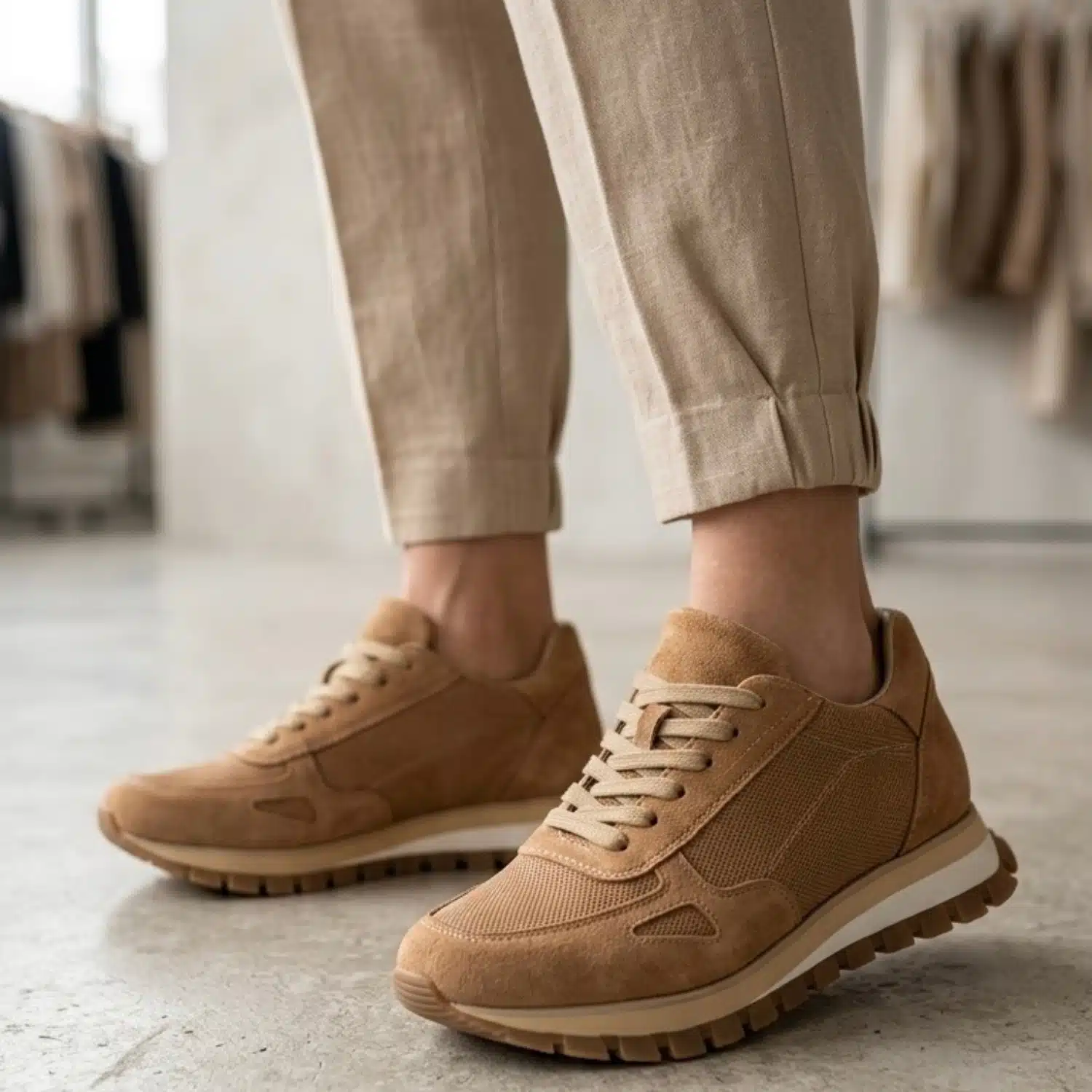 Antonine | Zapatillas de Cuero Base Goma - Brandy Shoes
