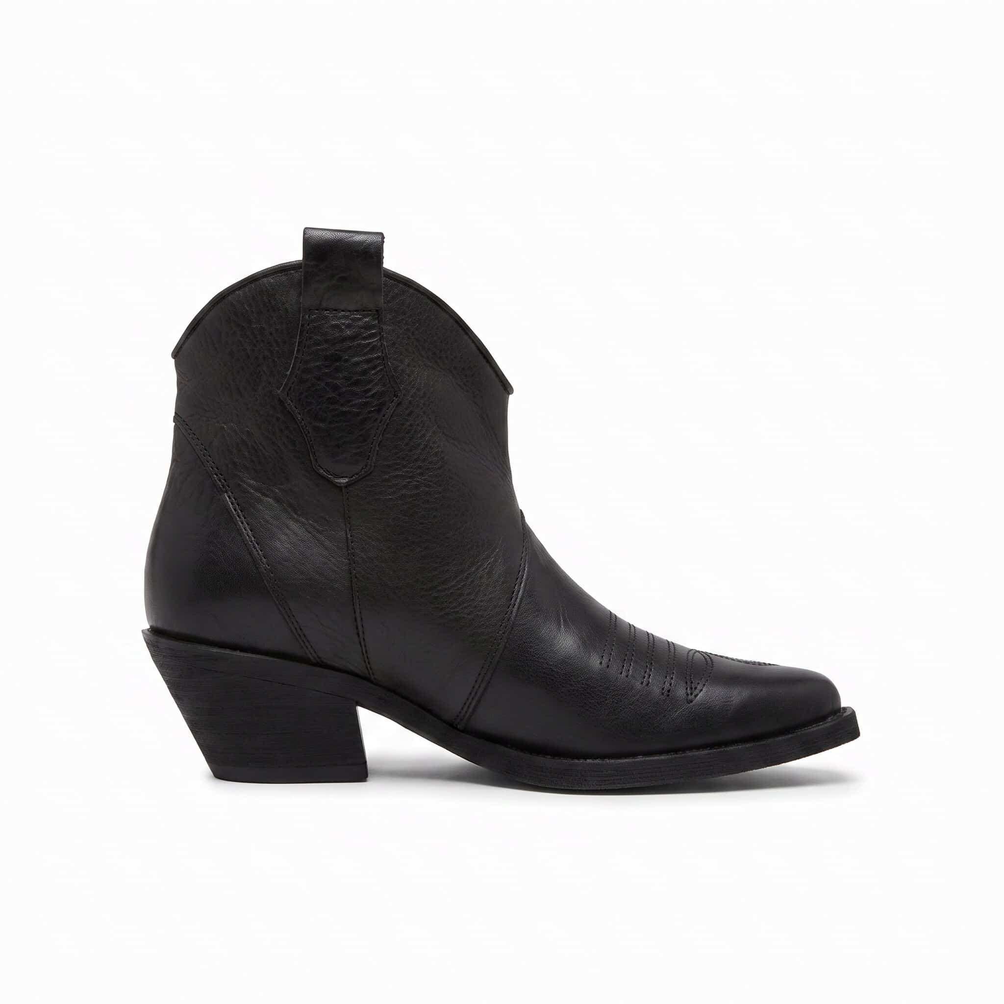 Belisa | Botinetas Texanas de Cuero - Brandy Shoes