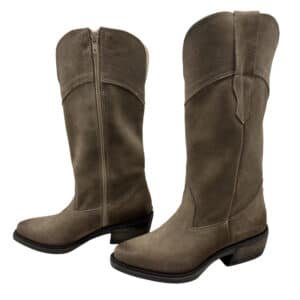 Jimena | Botas Texanas Gamuzadas - Brandy Shoes