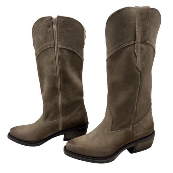 Jimena | Botas Texanas Gamuzadas - Brandy Shoes