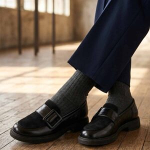 Solène | Mocasines de Cuero y Gamuza - Brandy Shoes