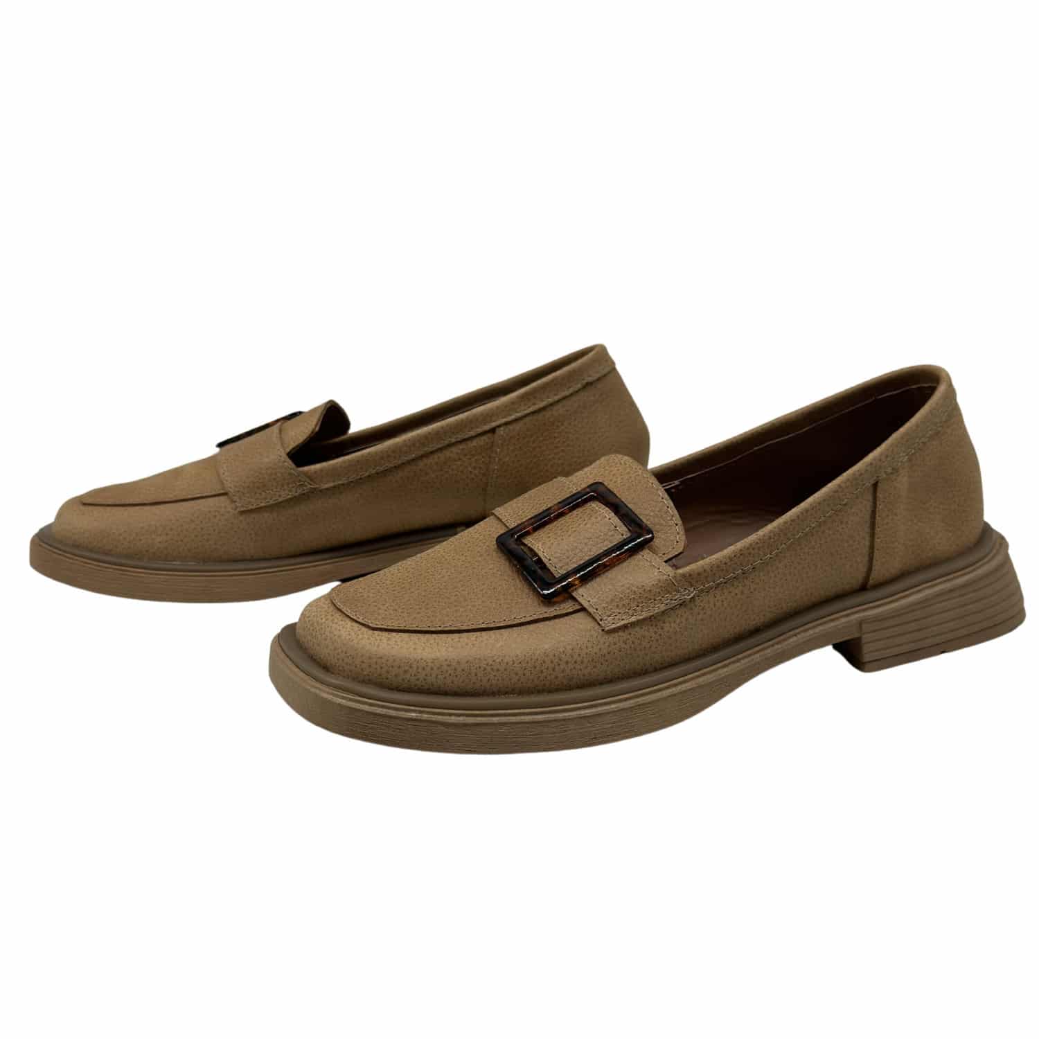 Solène | Mocasines de Cuero y Gamuza - Brandy Shoes