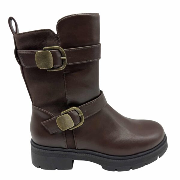 Romaine | Botinetas de Cuero Ecológico y Gamuza - Brandy Shoes