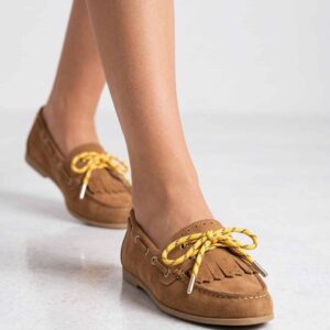 Lucía | Mocasines de Gamuza con Cordones - Brandy Shoes