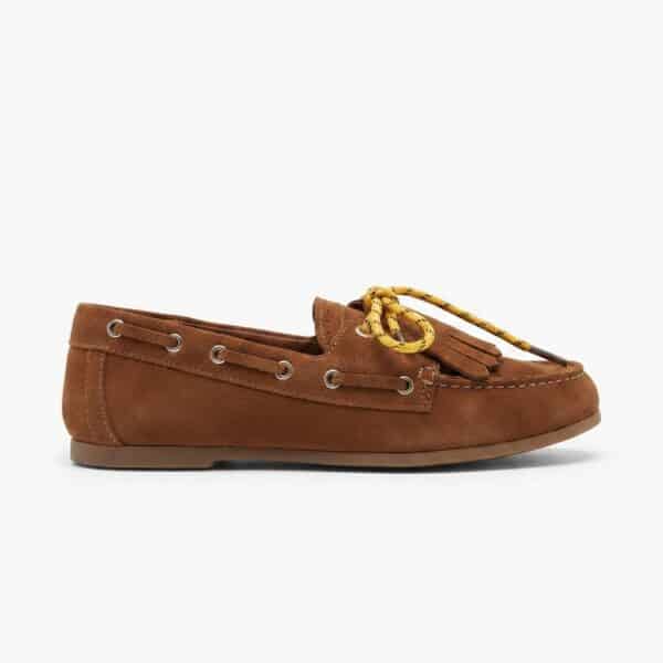 Lucía | Mocasines de Gamuza con Cordones - Brandy Shoes
