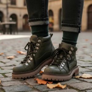 Estoril | Borcegos de Cuero con Ganchos Alpinos - Brandy Shoes