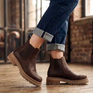 Irina | Borcegos de Cuero Base Goma - Brandy Shoes