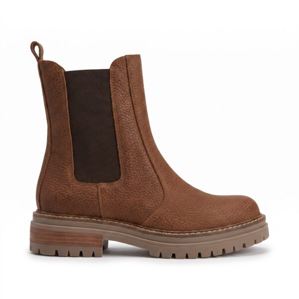 Allegra | Borcegos de Cuero Base Goma - Brandy Shoes