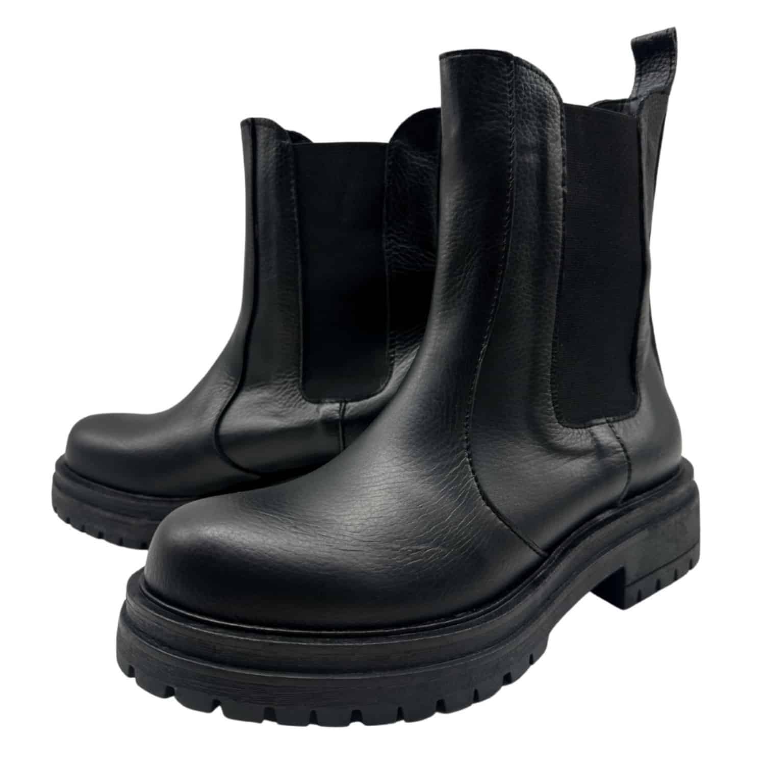Allegra | Borcegos de Cuero Base Goma - Brandy Shoes