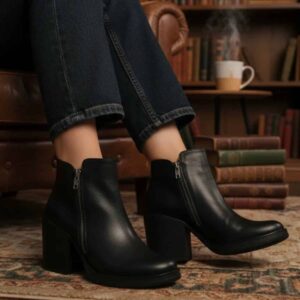 Ariadna | Botinetas de Cuero Doble Cierre - Brandy Shoes