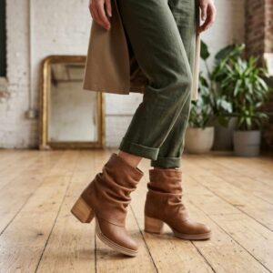 Joaquina | Botinetas de Cuero Antideslizantes - Brandy Shoes