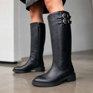 Ludmila | Botas de Montar de Cuero - Brandy Shoes