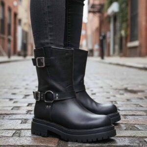 Amara | Botinetas de Cuero - Brandy Shoes