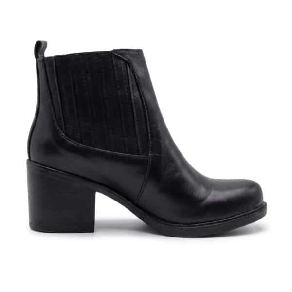 Miami | Botinetas de Cuero Taco Medio - Brandy Shoes