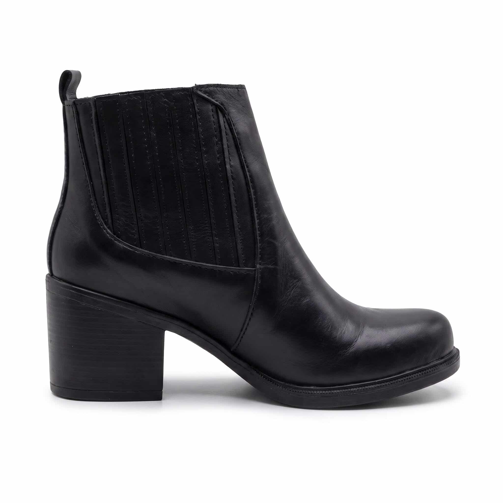Miami | Botinetas de Cuero Taco Medio - Brandy Shoes
