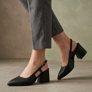Martina | Zapatos Slingback de Cuero - Brandy Shoes