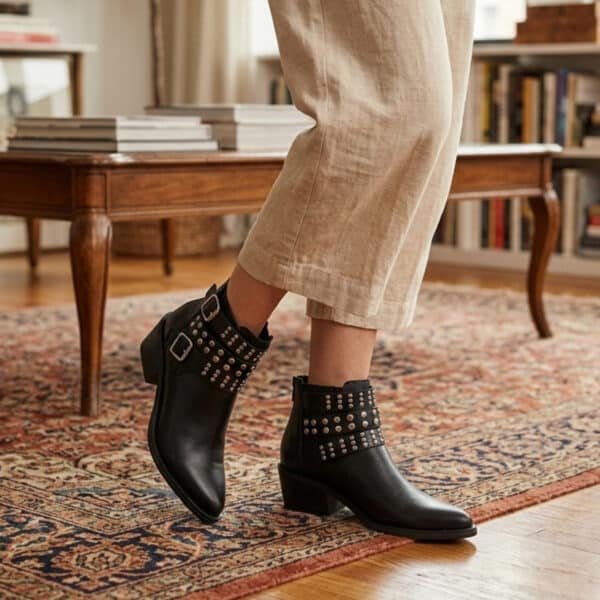 Aitana | Botinetas de Cuero Urbanas - Brandy Shoes