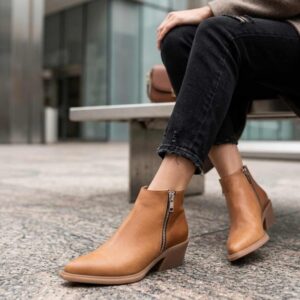 Marbella | Botinetas Texanas con Doble Cierre - Brandy Shoes