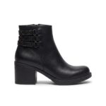Violeta | Botinetas de Cuero y Reptil Combinado - Brandy Shoes