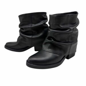 Vivienne | Botinetas de Cuero Taco Medio - Brandy Shoes