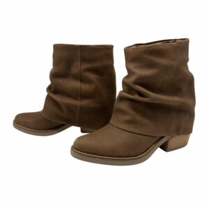 Vivienne | Botinetas de Cuero Taco Medio - Brandy Shoes