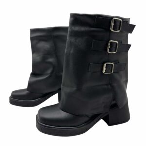 Petra | Botinetas de Cuero con Hebillas - Brandy Shoes