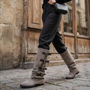 Beatrice | Botas de Gamuza con Hebillas - Brandy Shoes