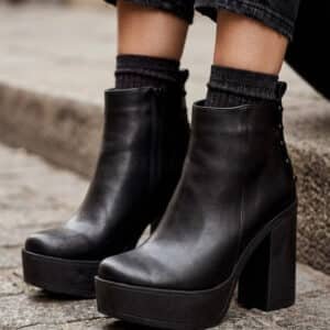 Ema | Botinetas de Cuero con Plataforma - Brandy Shoes