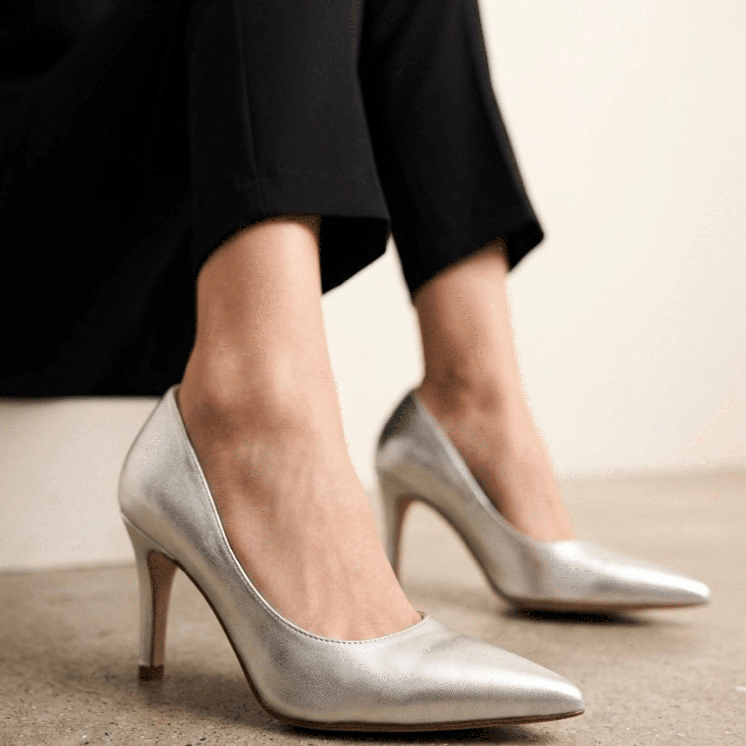 Évora | Stilettos de Cuero Vacuno con Taco Fino - Brandy Shoes