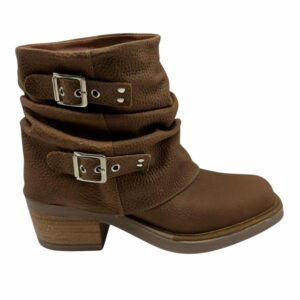 Abril | Botinetas de Cuero Base Goma - Brandy Shoes