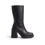 Lisbeth | Botinetas de Cuero con Plataforma - Brandy Shoes