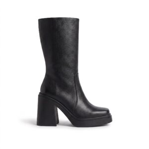 Lisbeth | Botinetas de Cuero con Plataforma - Brandy Shoes