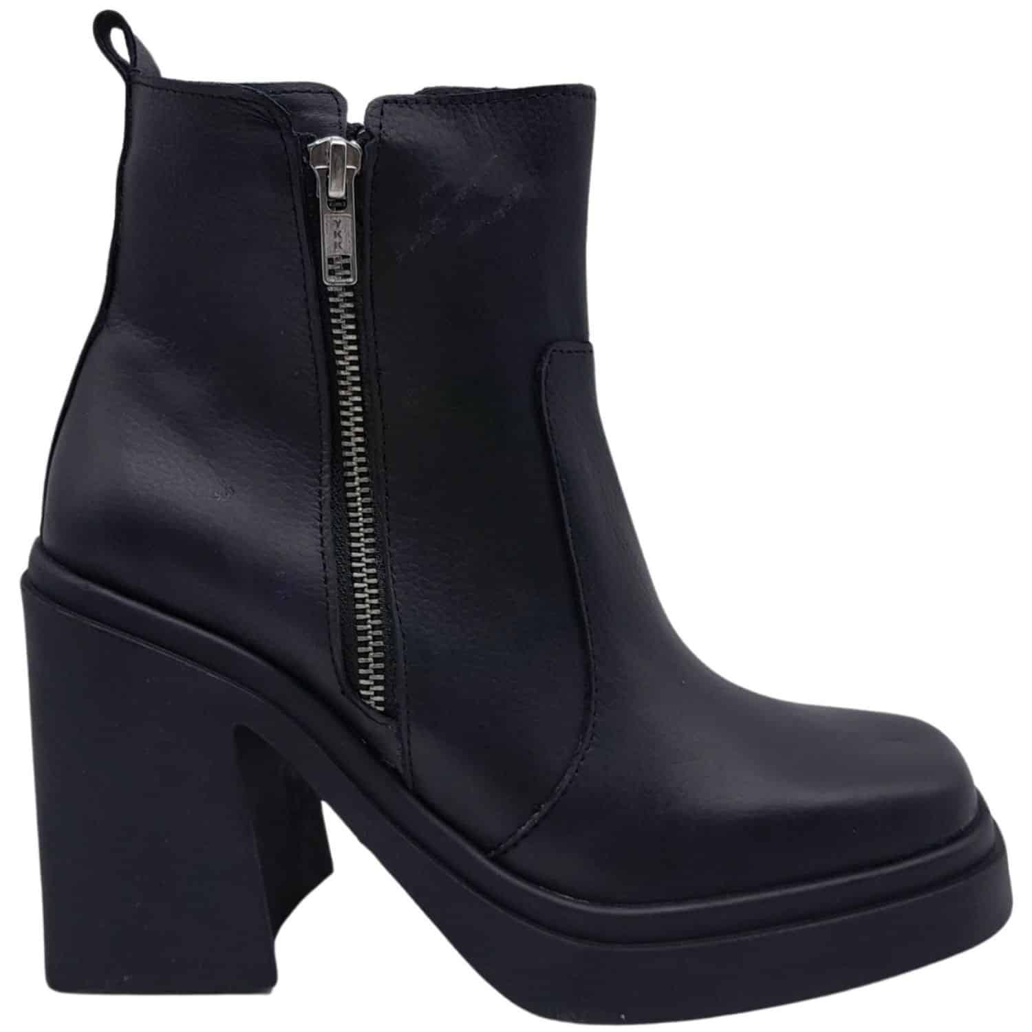 Rebe | Botinetas de Cuero con Plataforma - Brandy Shoes