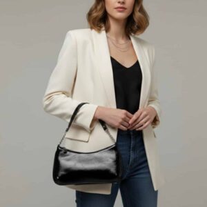 Canabria | Cartera Negra de Cuero - Brandy Shoes