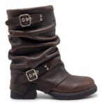 Anouk | Botas de Cuero Fruncido