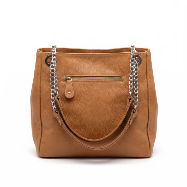 Begonia | Bolso de Cuero con Cadenas - Brandy Shoes