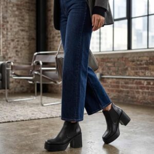 Livia | Botinetas de Cuero Plataforma - Brandy Shoes