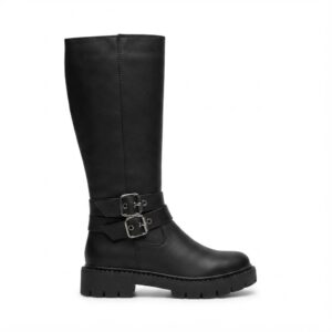 Josefina | Botas de Cuero Taco Bajo - Brandy Shoes