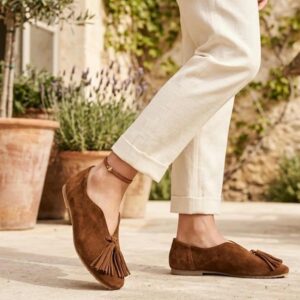 Colette | Chatitas de Gamuza Antideslizantes - Brandy Shoes