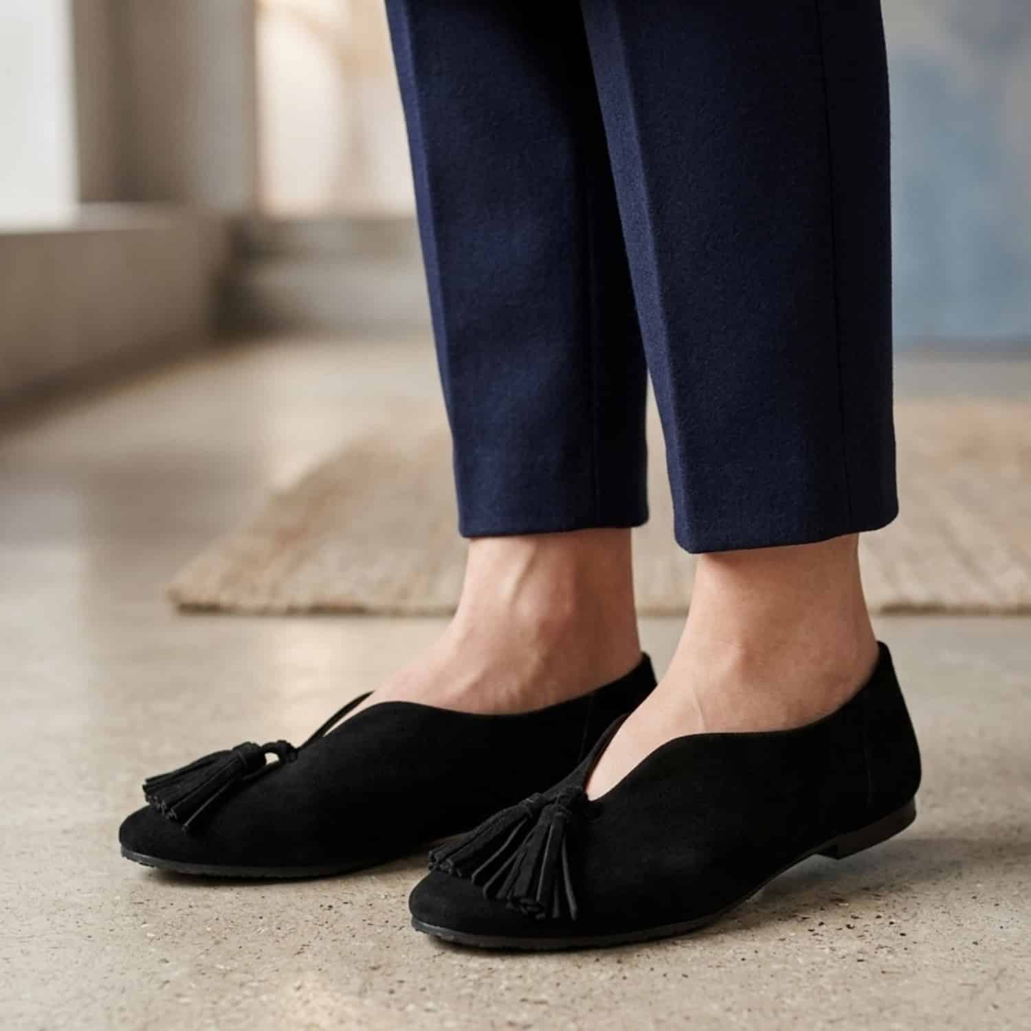 Colette | Chatitas de Gamuza Antideslizantes - Brandy Shoes