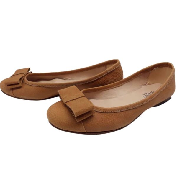 Léa | Chatitas de Cuero con Moño - Brandy Shoes