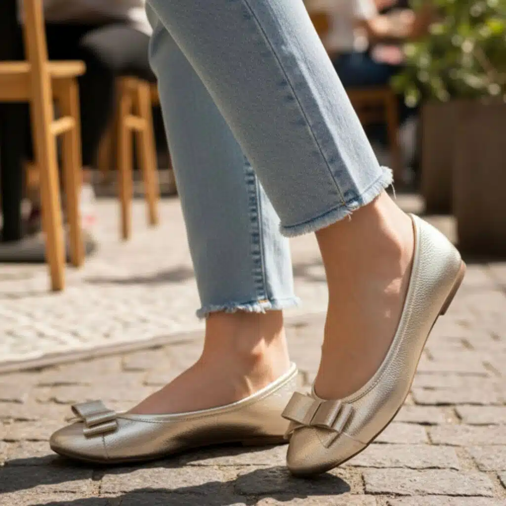 Léa | Chatitas de Cuero con Moño - Brandy Shoes