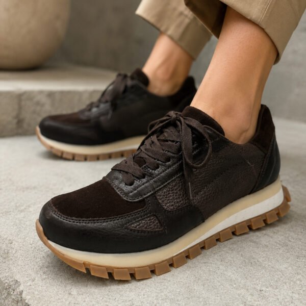 Roma | Zapatillas de Cuero Base Goma