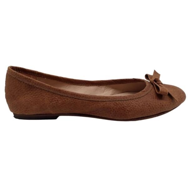 Olivia | Chatitas de Cuero con Moño - Brandy Shoes