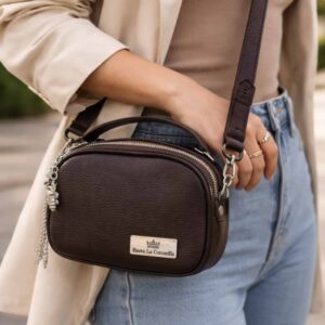 Lisbelt | Bandolera de Cuero Doble Cierre - Brandy Shoes