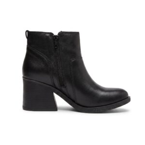 Marisol | Botinetas de Cuero con Taco - Brandy Shoes