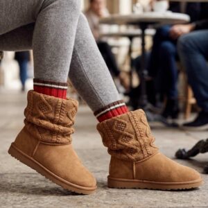 Nelsea | Pantubotas Forradas en Piel - Brandy Shoes