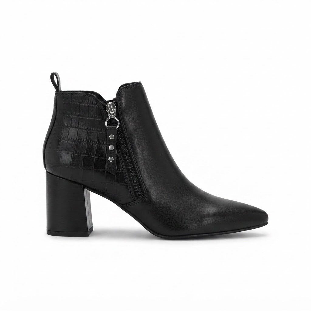 Milano | Botinetas de Cuero Croco - Brandy Shoes