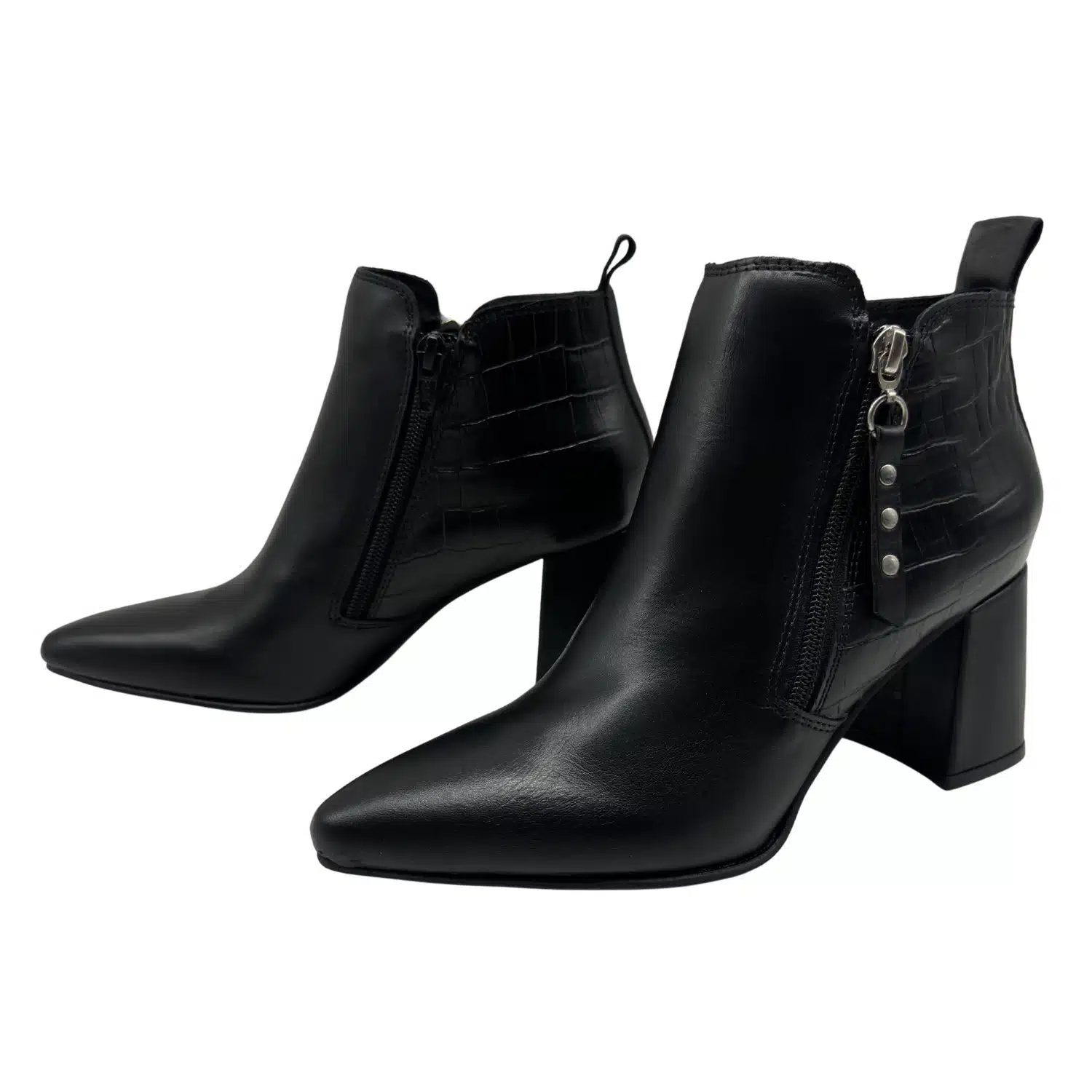 Milano | Botinetas de Cuero Croco - Brandy Shoes