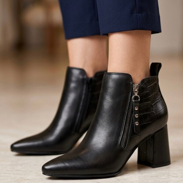 Milano | Botinetas de Cuero Croco